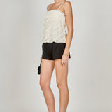 Ruffled Sleeveless Top