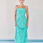 endless rose strapless ruffled maxi dress Endless Rose
