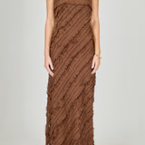 Strapless Ruffled Maxi Dress