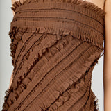 Strapless Ruffled Maxi Dress