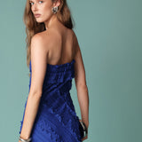 Strapless Ruffled Maxi Dress