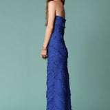 Strapless Ruffled Maxi Dress