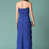 Strapless Ruffled Maxi Dress