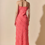 Endless Rose - Juliette Strapless Ruffled Maxi Dress AQUAMARINE / M Endless Rose - Juliette Strapless Ruffled Maxi Dress AQUAMARINE / M