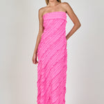 strapless ruffle maxi dress Endless Rose