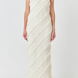 Strapless Ruffled Maxi Dress