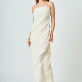 Strapless Ruffled Maxi Dress