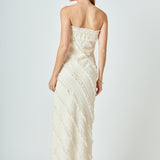 Strapless Ruffled Maxi Dress