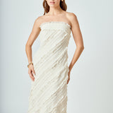 Strapless Ruffled Maxi Dress