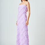 Strapless Ruffled Maxi Dress