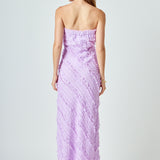 Strapless Ruffled Maxi Dress