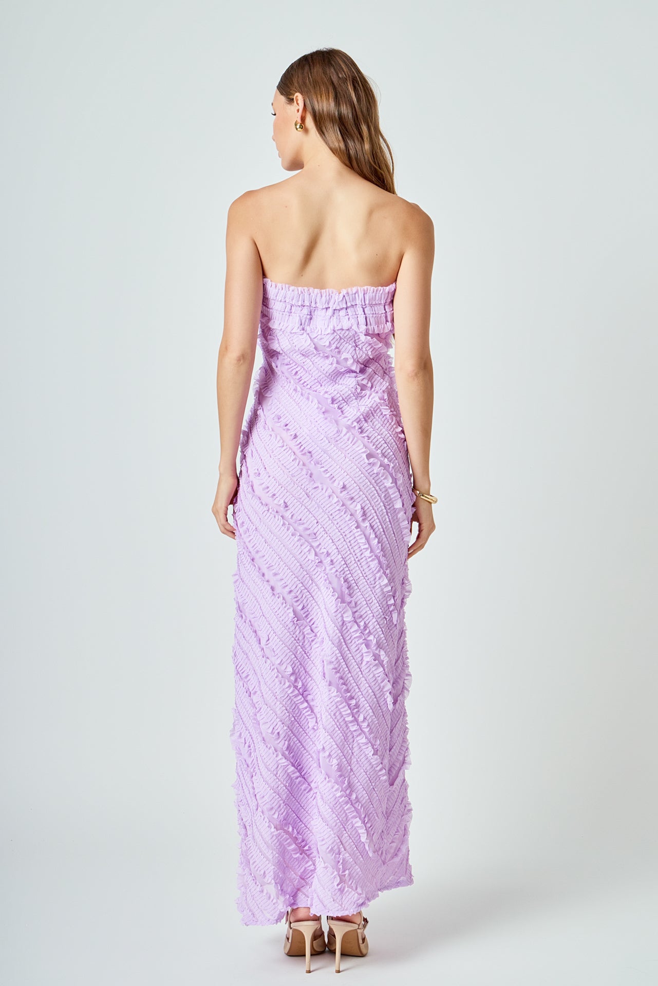 Strapless Ruffled Maxi Dress Endless Rose Strapless Ruffled Maxi Dress Endless Rose