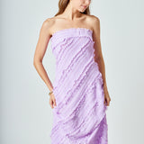 Strapless Ruffled Maxi Dress