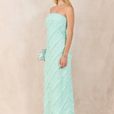 Strapless Ruffled Maxi Dress