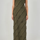 Strapless Ruffled Maxi Dress