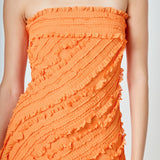 Strapless Ruffled Maxi Dress