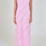 Strapless Ruffled Maxi Dress