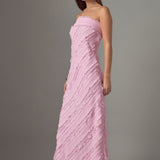 Strapless Ruffled Maxi Dress