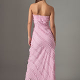 Strapless Ruffled Maxi Dress
