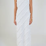 Endless Rose - Strapless Ruffled Maxi Dress Orange / S Endless Rose - Strapless Ruffled Maxi Dress Orange / S