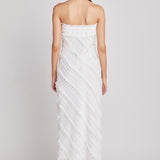 Strapless Ruffled Maxi Dress