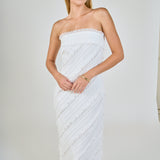 Strapless Ruffled Maxi Dress