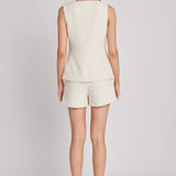 Lauren Tweed Buttoned Long Split Top