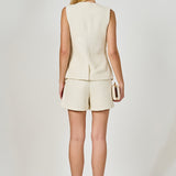 Lauren Tweed Buttoned Long Split Top