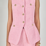Lauren Tweed Buttoned Long Split Top