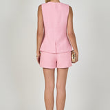 Lauren Tweed Buttoned Long Split Top
