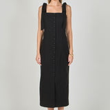 Celeste Linen Bow Tie Maxi Dress