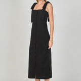 Celeste Linen Bow Tie Maxi Dress