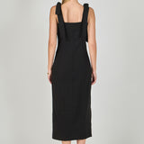 Celeste Linen Bow Tie Maxi Dress