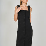 Celeste Linen Bow Tie Maxi Dress