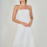 Linen Strapless Dress