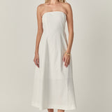 Linen Strapless Dress