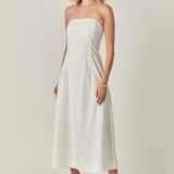 Linen Strapless Dress