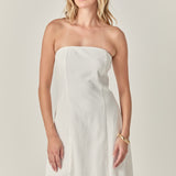 Linen Strapless Dress