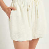 Oversized Linen Shorts