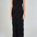 Strapless Ruffled Maxi Dress