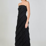 Strapless Ruffled Maxi Dress
