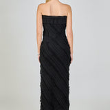 Strapless Ruffled Maxi Dress