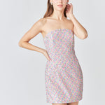 endless rose strapless sequin mini dress Endless Rose
