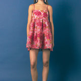 Organza Floral Mini Dress