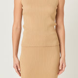 Ribbed Sleeveless Top