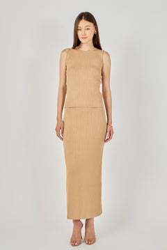 Ribbed Sleeveless Top