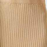 Ribbed Slit Maxi Skirt