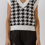 Houndstooth Sweater Vest