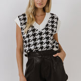 Houndstooth Sweater Vest