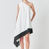 One Shoulder Colorblock Dress